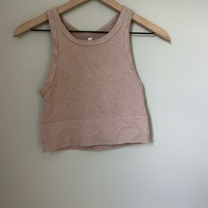 Nikibiki Pink Ribbed Crop Tank Top set